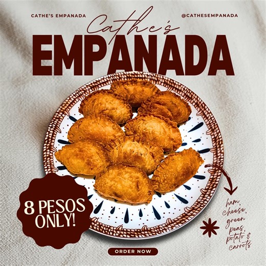 Made-to-order special Empanada. Crunchy on the outside, savory on the inside. Try now! | Cathe's Empanada