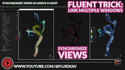 Synchronize Views in Ansys Fluent | Link Multiple Graphics Windows