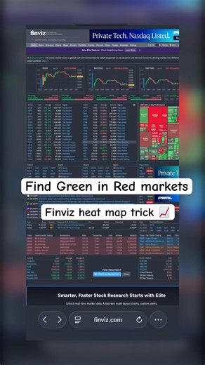 Find Strong Stocks in a Red Market (Finviz Trick)