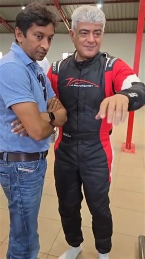 Ajith x Narain Karthikeyan 🫂❤️– Racing Royalty in One Frame! 😍🏎️#Ajith #AjithKumar #Ak #thala