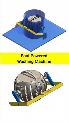 Foot Powered Washing Machine Mechanism 📌 #washingmachine #mechanism