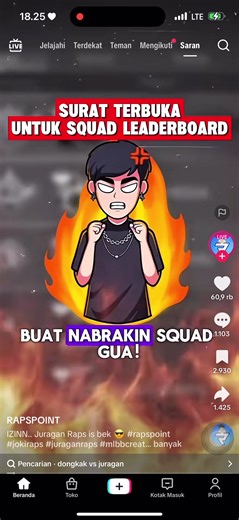 Dongkak dan Rapspoint di Mobile Legends: Tantangan Squad