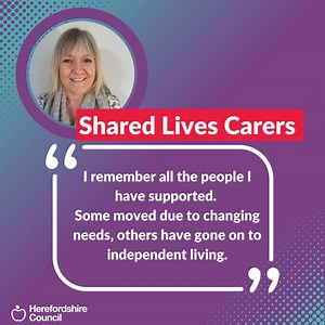 16 reactions | What are the benefits of Shared Lives in Herefordshire? Are you looking for a rewarding way to support adults with additional needs? Shared Lives might be right for you! As a Shared Lives carer, you can enjoy: ▶️A healthy work/life balance that fits your lifestyle. ▶️Receive regular guidance and training to support you in your role. ▶️Benefit from our careful matching process, ensuring that every arrangement suits everyone involved. | Herefordshire Council | Facebook