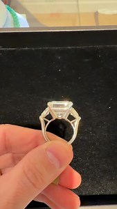 This ring was given by Frank Sinatra to Barbara Sinatra! A 20 carat emerald cut with triangular side stones that will be auctioned this week by @christiesjewels - what will it sell for? . #diamondnerd #diamondring #engagementring #franksinatra #jewelryauction #jewelryofinstagram | Grant Mobley