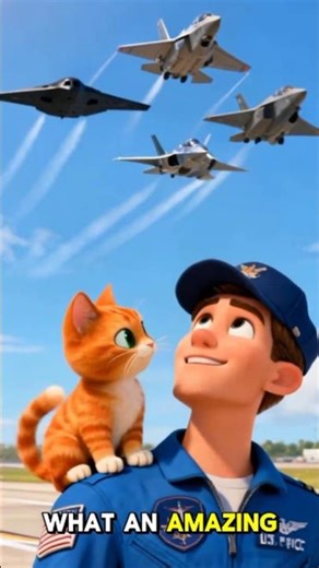 Wow! An Orange Cat Sees the B-2 Spirit for the First Time 🐱✈️ Amazing Airplane Adventure