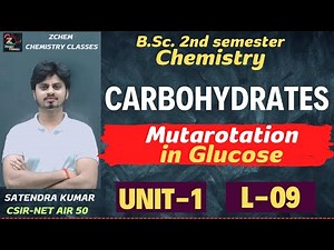 L-9 | Mutarotation of glucose in carbohydrates | mutarotation of carbohydrates #biochemistry #zchem