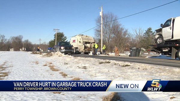 1 person sustains life-threatening injuries after crash involving a garbage truck