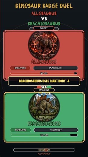 Allosaurus vs Brachiosaurus - Dinosaur Battle Simulator #shorts