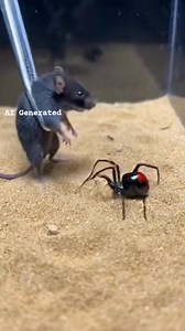 964K views · 2.7K reactions | Mouse vs Spider – Tiny Wild Clash  A sudden encounter as a mouse comes face to face with a spider. Quick reflexes, silent tension, and natural survival instincts captured in seconds. ⚠️ AI generated simulation for educational and study purposes. No real animals were harmed. #MouseSpider #WildlifeThriller #NatureShock | Insect Planet | Facebook