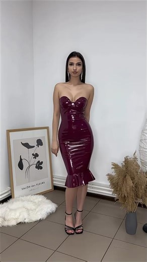 New Stylish Latex Outfit Tryon #latex #latexgirl #latexdress #pvc #shiny #glossy #outfit #tryon