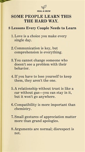 8 LESSONS Every Couple Needs to Learn #healandgrow #quotes #psychology #shorts