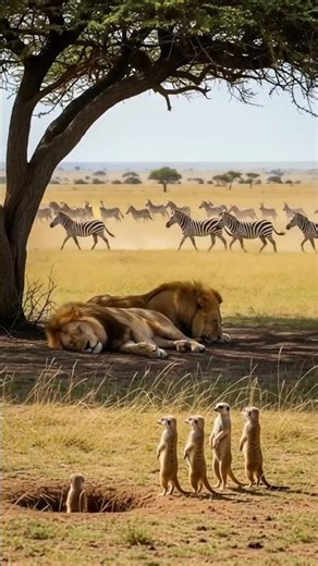 A Day in the Savannah : 사바나의 일상 #animalshorts #사바나 #lion #zebra #wildlife #lionhunt #savannah #자연다큐