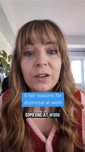 5 fair reasons for dismissal at work explained | #employmentlaw #employeerights #unfairdismissal #hr