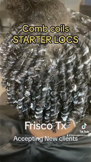 Comb coils starter Locs 🖤🔒🤍 no right or wrong way to start locs