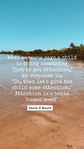 When someone says a child is doing something “just to get attention,” my response is, “Then let’s give the child some attention.” Attention is a basic human need — not a behaviour to fix. When children seek connection, they’re telling us they’re overwhelmed, unsure, dysregulated or needing safety. Ignoring that doesn’t build resilience. Responding does. So many families and educators feel stuck because society has told them that meeting a child’s emotional needs will “spoil them.” But neuroscien