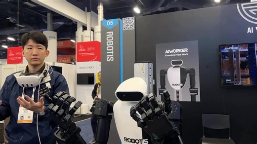 烙 Meet ROBOTIS AI Worker at CES Experience precision teleoperation, high-DOF hands, and action data that powers AI learning. ROBOTIS is shaping the future of Physical AI with robots, data, and AI  LVCC North Hall, Booth 8871 #ROBOTIS #CES2026 #PhysicalAI #AIWorker #Robotics #Humanoid #AI | ROBOTIS | Facebook