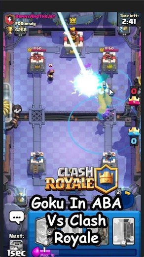 Goku In ABA Vs Clash Royale. #aba #roblox #clashroyale #goku