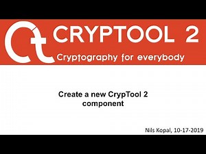 03 - Create a new CrypTool 2 Component (CrypTool 2 Development Series)