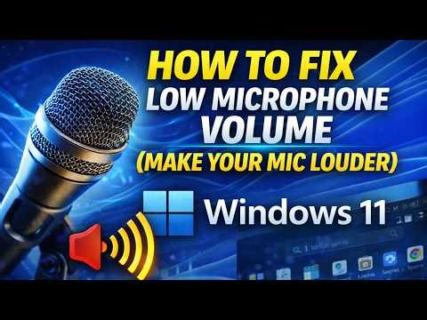 How To Fix Low Microphone Volume (Make Your Mic Louder) in Windows 11