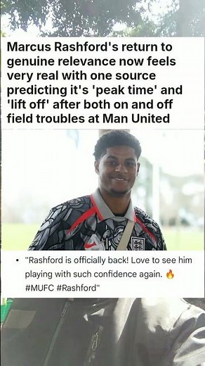 Marcus Rashford's return to genuine relevance now feels very real with one source #sports #news