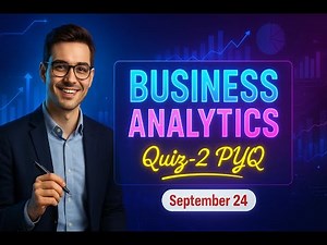 BA Quiz 2 PYQ Sept 2024 | IITM BS Business Analytics | Complete Solutions | #iitm