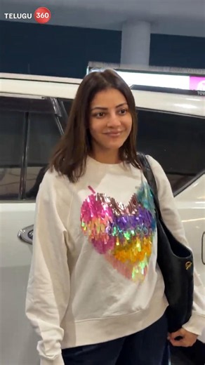 Heroine Kajal Aggarwal spotted at airport #kajalagarwal #telugu360 #tollywood