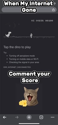 When Internet Goes OFF… We All Become This🦖😂(Dino Game)#offlinegames#viral#support##funny#logic