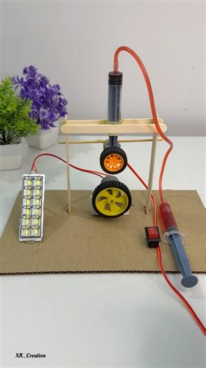 Regenerative Braking system with Dcmotor #tech #dcmotor #schoolproject #sciencemodel #experiment