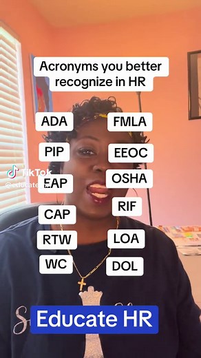 Top 12 acronyms you better recognize working in employee relations #hr #training #workplace #investigations #humanresources