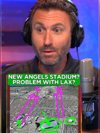 Would LAX Airport be a major problem for an outdoor, open-air Angels Stadium right next to SoFi stadium? (LIGHTS NOT HEIGHTS) #mlb #baseball #losangeles #viral #fyp