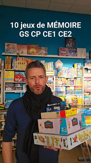 10 jeux de🤔 MÉMOIRE 😶‍🌫️ Pour GS CP CE1 CE2 et même plus😉 Une compétence transversale Ô combien importante! Voici une sélection de ceux que j'utilise en jeu libre, en atelier dirigé ou en APC avec mes élèves de CP ✔️MEMOROBOTS 🤖@djeco_toys ✔️CHAUDRON PARTY 🧙🍵 ✔️DONUT FIGHT 🍩@editions_kerozenn ✔️LE VERGER🐦‍⬛🍒🍐 jeu de mémoire @haba_france ✔️MONSIEUR CAROUSEL 🎠💈@loki_kids ✔️ESCALIER HANTÉ 👻@gigamic_france ✔️LABYRINTHE MAGIQUE @gigamic_france ✔️RAMSES @ravensburger.fr ✔️PIQUE PLUMES 🐔