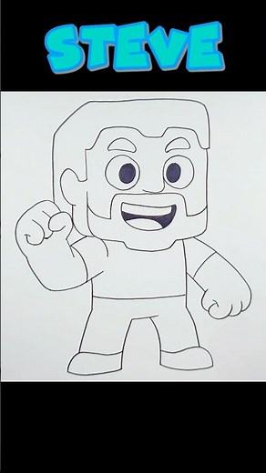 How to Draw Steve from Minecraft #minecraftdrawing #minecraft #shorts