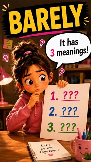 3 Meanings of "Barely" | 3 Simple Examples | Easy English Everyday