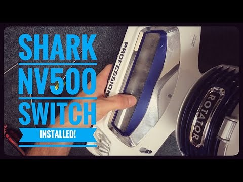 Vacuum repair man shows How to replace a switch in a Shark NV500