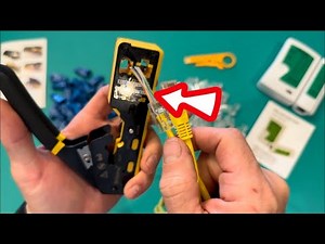 Crimp Tool Pass Through Kit Ethernet Crimper Cat5 Cat5e Cat6 Crimping Tool for RJ11/RJ12 6P/8P