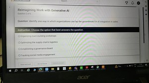 Search...Reimagining Work with Generative AIQuestion 2 of 6... | Filo