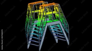 Mechanic simulation engineering - Stress and breakpoint analysis of ladder under force and moment conditions