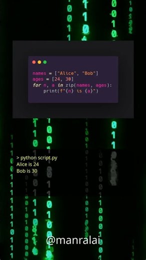 Day 1 of 100: Cracking the Python Pro Tips. Never write loops again with Zip. 🔥 #shorts