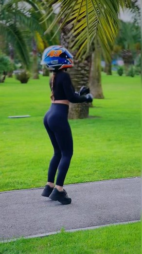 Riding a Suzuki Motorcycle in a Scenic Park