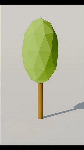 Como hacer un árbol low poly 3d en Blender #blender #3danimation