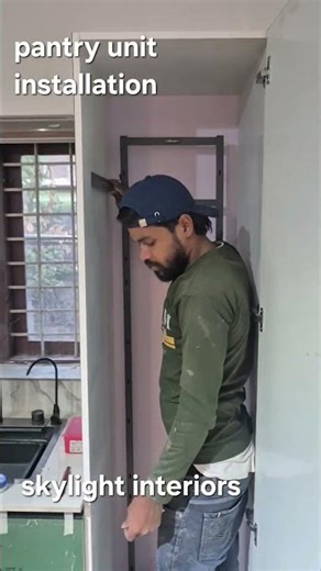 pantry unit installation 👌MODULAR KITCHEN ♥️#interiordesign #interior