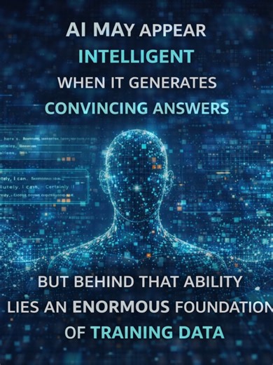 Humans can learn from just a few examples. AI systems often need millions. Why does artificial intelligence require so much data to work? #AI #ArtificialIntelligence #MachineLearning #Technology #TechExplained