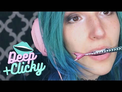 ASMR - CLICK CLACK ~ Intense Clicky Mouth Tingles | Mermaid Brush + Teeth Sounds ~