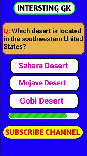 Exploring the Mojave Desert: Southwestern USA's Iconic Landscape #quiz #triviatricks #trivia