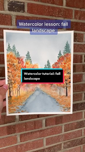 Watercolor Tutorial: Fall Landscape