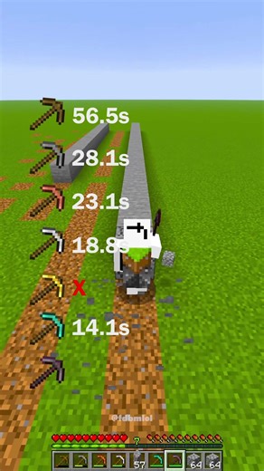 Breaking Stone with Different Pickaxes in Minecraft