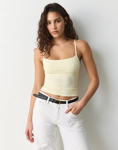 Built-in Bra Thin Strap Cami in Dusty Dandelion | Glassons AU