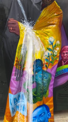 Black Art In America on Instagram: "🔥🔥🔥repost from @artistjasonphillips -- I introduce you to “White Washing”. A new multimedia piece I’ve been creating off and on for the last few weeks. White Washing confronts the systematic erasure of Black history and the sanitization of the American narrative. By depicting the literal “bleaching” of iconic symbols—from the Middle Passage to the Civil Rights Movement—against a backdrop of modern censorship, the work explores how political agendas actively