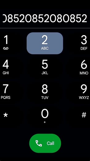 iPhones keypad