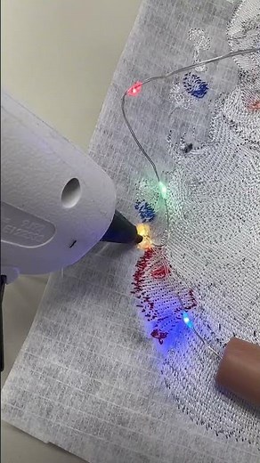 Make your machine embroidery ✨SHINE✨ by adding LED lights! #embroiderydesign